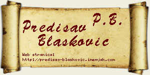 Predisav Blašković vizit kartica
